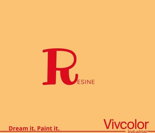 Lalfabeto di vivcolor R sta per Resina La base polimerica