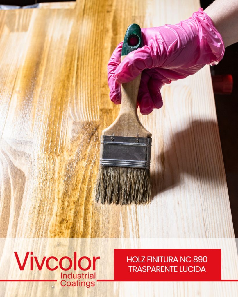 HOLZ FINITURA NC 890 TRANSPARENT GLOSS: NITRO SYNTHETIC PAINT FOR WOOD