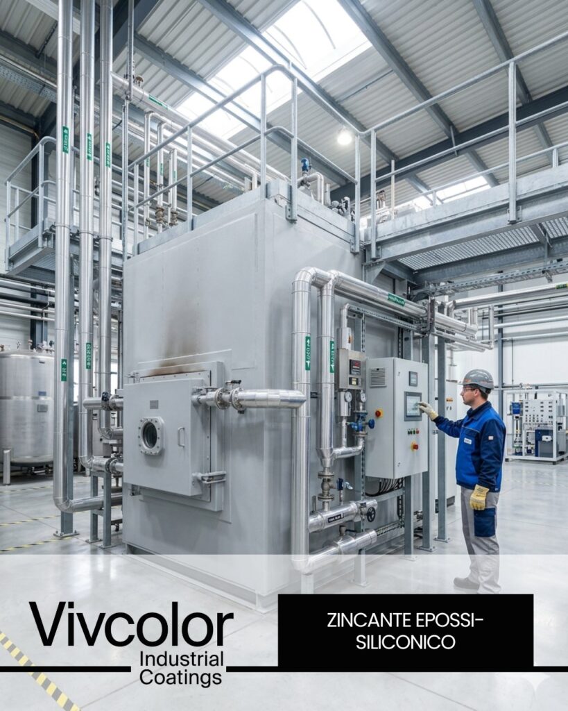 ZINCANTE EPOSSI SILICONICO: PROTEZIONE ESTREMA FINO A 400°C Il fondo bicomponente