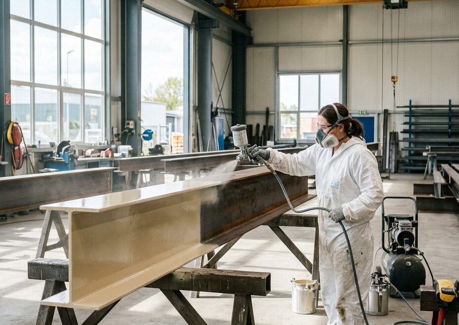 Painting metal in production means repeating the same cycle every