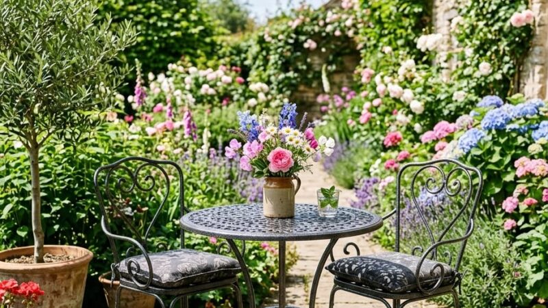 L'arredo da giardino in ferro vive all'aperto tutto l'anno e