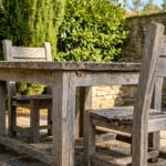 Look at the garden table. In June it was honey